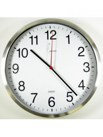 Αθόρυβο ρολόι τοίχου inox WL7686