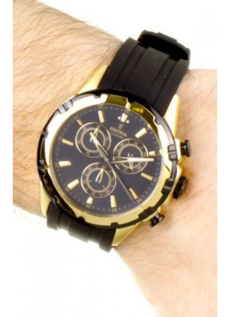 FESTINA Gold Black Rubber Chronograph F16839/1