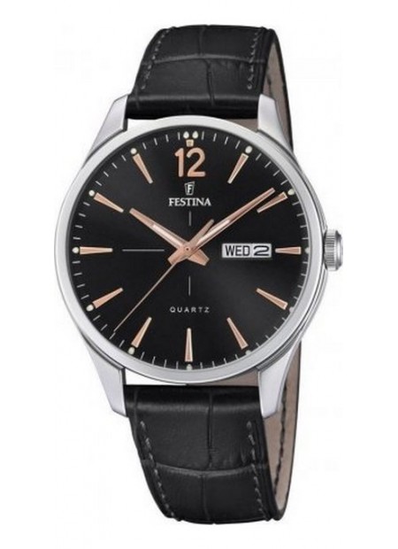 FESTINA Black Leather Strap F20205/4