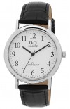 Q&Q Men's Watch Citizen Made Japanese Quartz Leather Band  C150J304