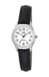 Q&Q Black Leather Strap C153-304