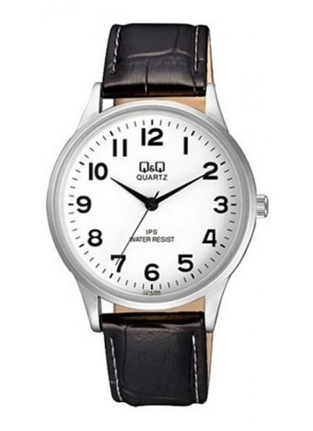 Q&Q Black Leather Strap C214J304