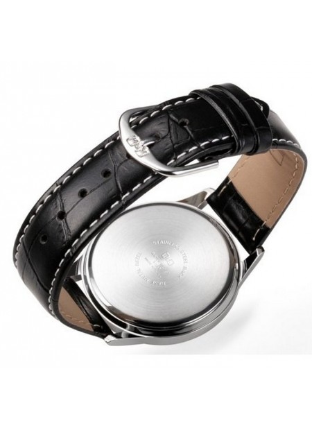 Q&Q Black Leather Strap C214J304