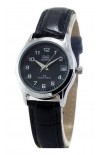 Q&Q Black Leather Strap CA05J305