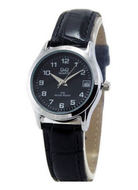 Q&Q Black Leather Strap CA05J305