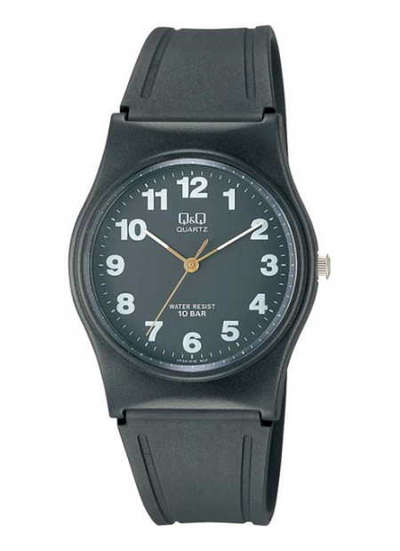 Q&Q Black Rubber Strap VP34J010Y