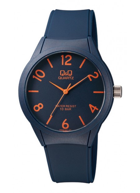 Q&Q Blue Rubber Strap VR28J022Y