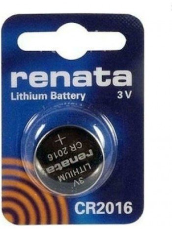 Ελβετική Μπαταρία Λιθίου Ρολογιών Renata CR2016 3V (1 τεμ)