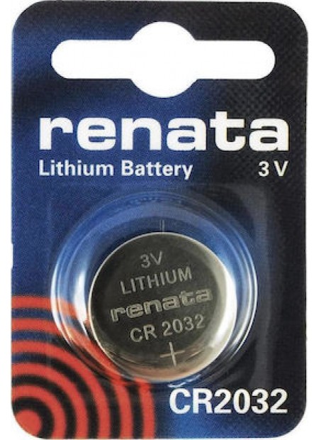 Ελβετική Μπαταρία Λιθίου Ρολογιών Renata CR2032 3V (1 τεμ)