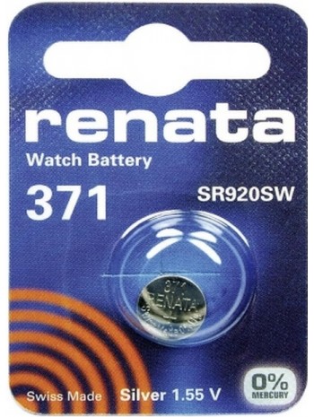 Ελβετική Μπαταρία Ρολογιών Renata 371/SR920SW Silver Oxide SR69 1.55V (1 τεμ)