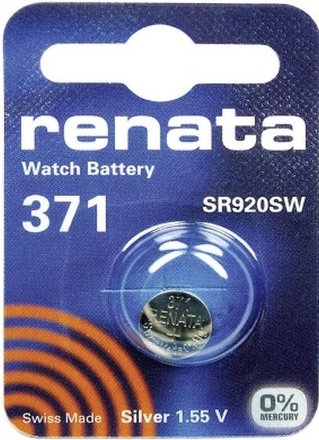 Ελβετική Μπαταρία Ρολογιών Renata 371/SR920SW Silver Oxide SR69 1.55V (1 τεμ)