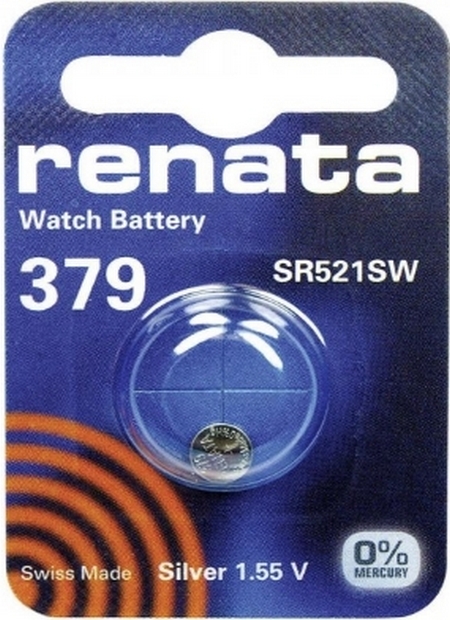 Ελβετική Μπαταρία Ρολογιών Renata 379/SR521SW Silver Oxide SR63 1.55V (1 τεμ)