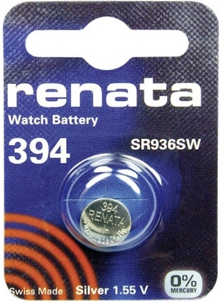 Ελβετική Μπαταρία Ρολογιών Renata 394/SR936SW Silver Oxide SR45 1.55V (1 τεμ)