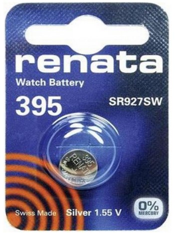 Ελβετική Μπαταρία Ρολογιών Renata 395/SR927SW Silver Oxide SR57 1.55V (1 τεμ)