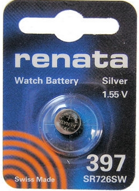 Ελβετική Μπαταρία Ρολογιών Renata 397/SR726SW Silver Oxide SR59 1.5V (1 τεμ)