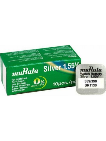 Murata 389/390 Μπαταρία Silver Oxide Ρολογιών SR1130 1.55V (1 τεμ)